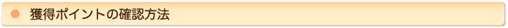 獲得ポイントの確認方法