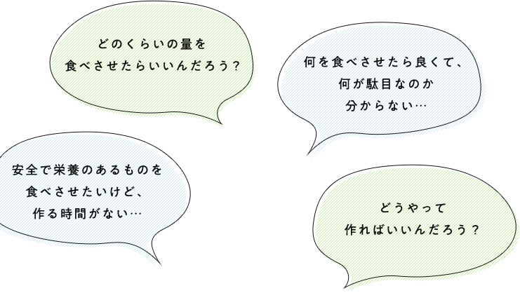 どのくらいの量を食べさせたらいいんだろう？