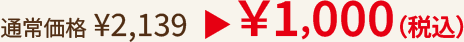 通常価格 ¥2,198 ▶︎ ￥1,000（税込）